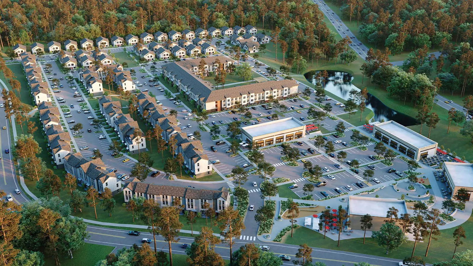 aerial view of the property